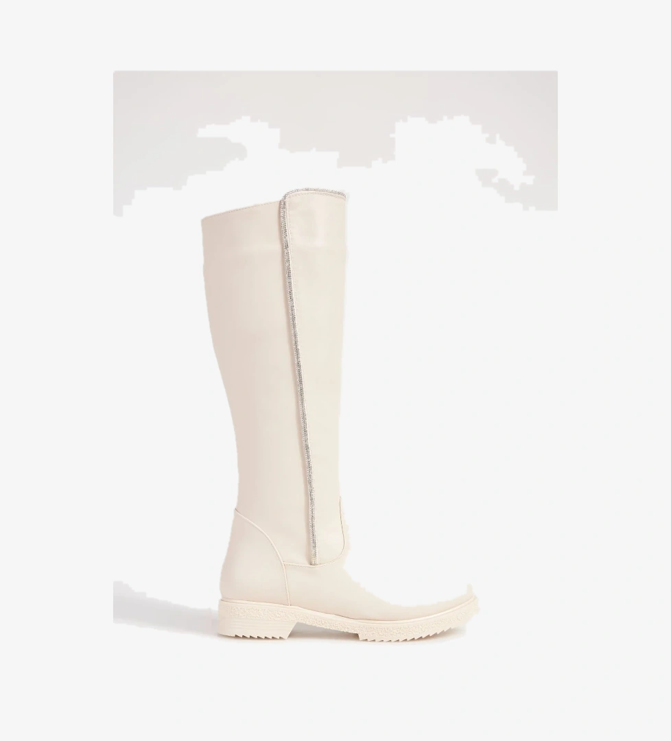 F By Fabrika Ekru Kadın Çizme CLARI model görseli