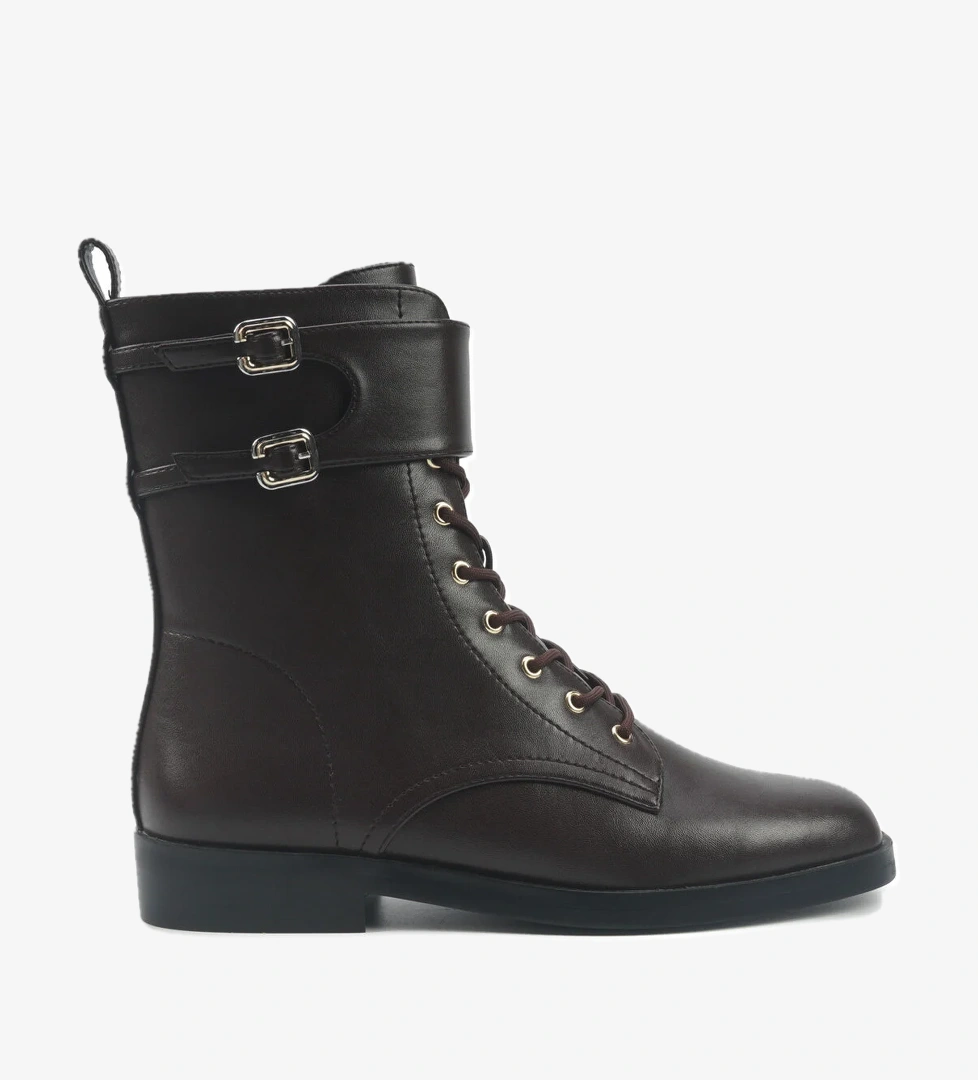 Nine West OPRAH 5PR Koyu Kahve Kadın Düz Bot - Görsel 1