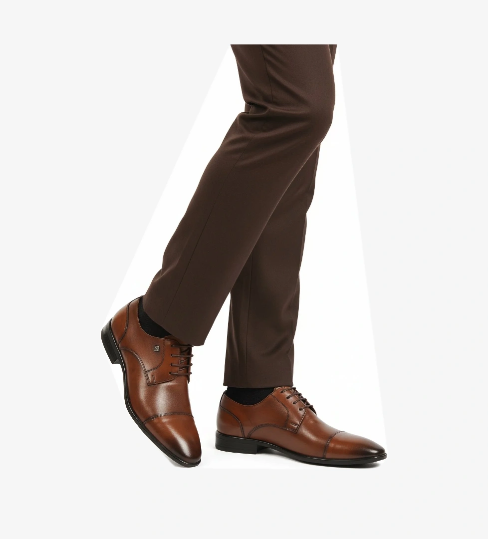 Fosco Siyah Taba Hakiki Deri Erkek Klasik Ayakkabı model görseli