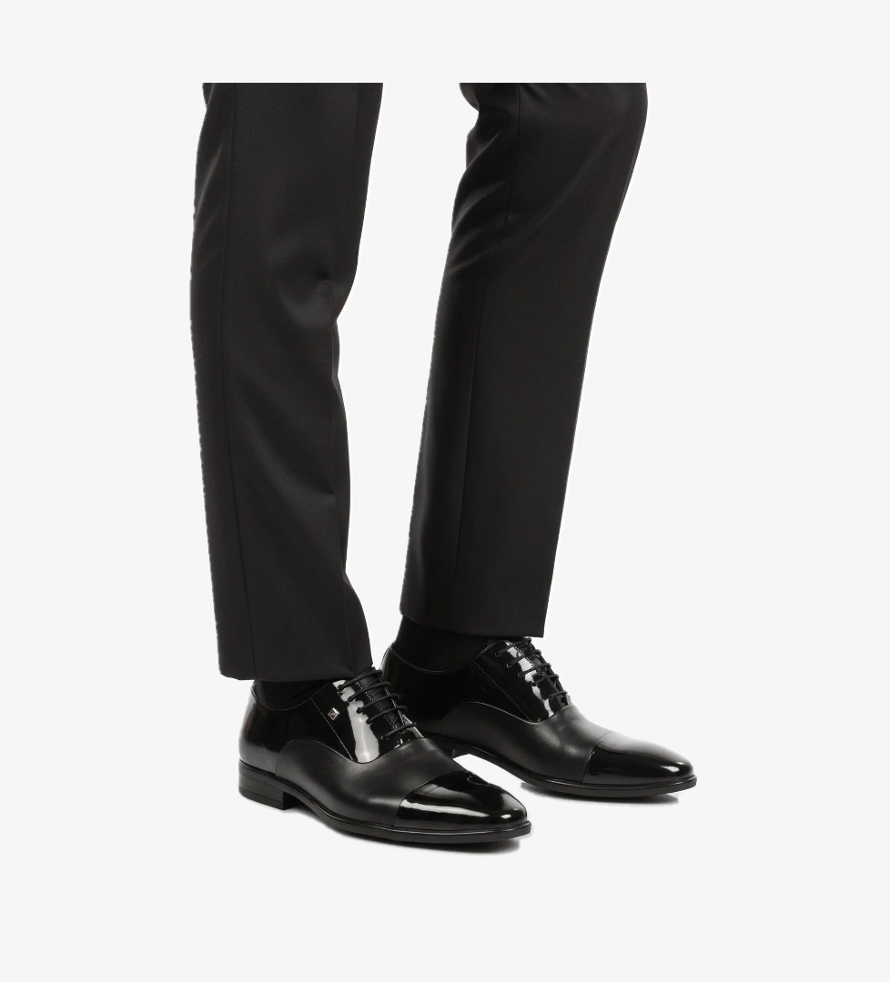 Fosco Siyah Rugan Hakiki Deri Erkek Klasik Ayakkabı model görseli