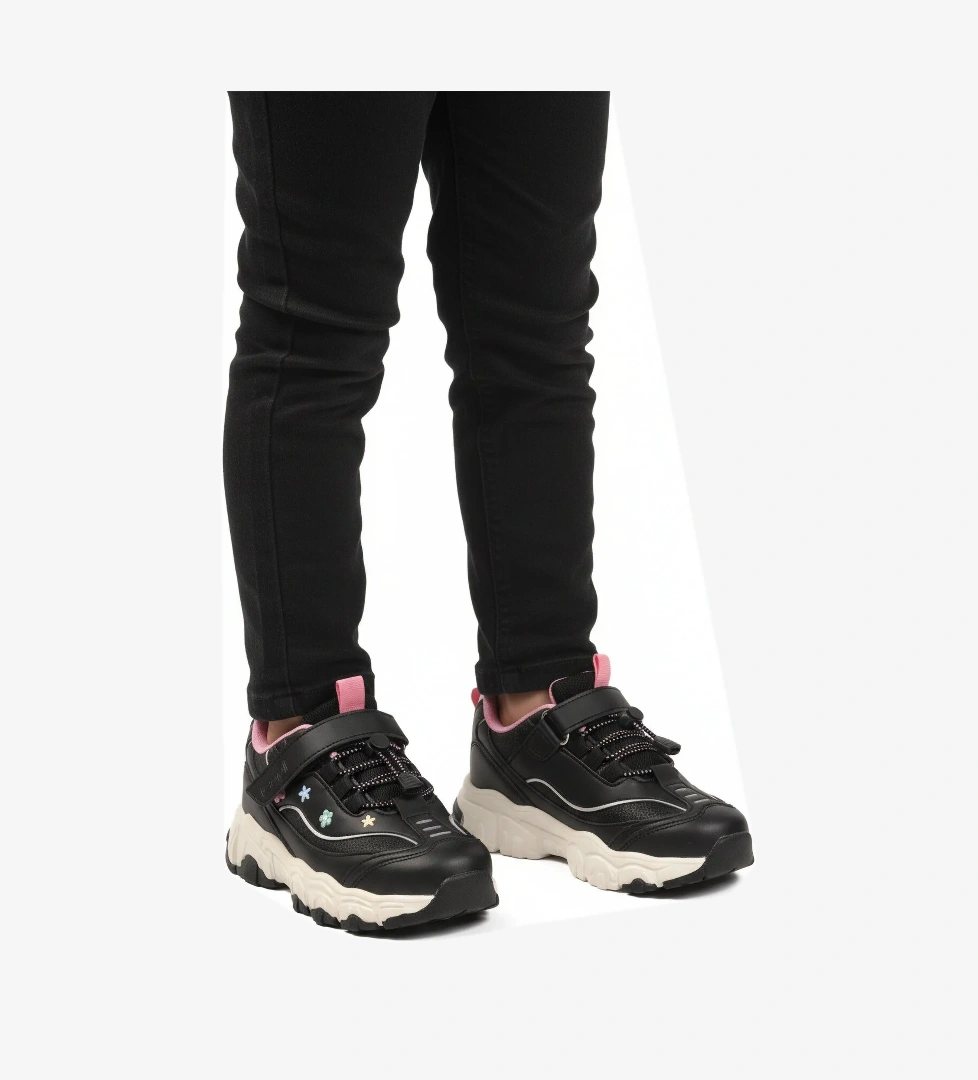 Siyah Cırtlı Kız Çocuk Spor Ayakkabı - Görsel 1