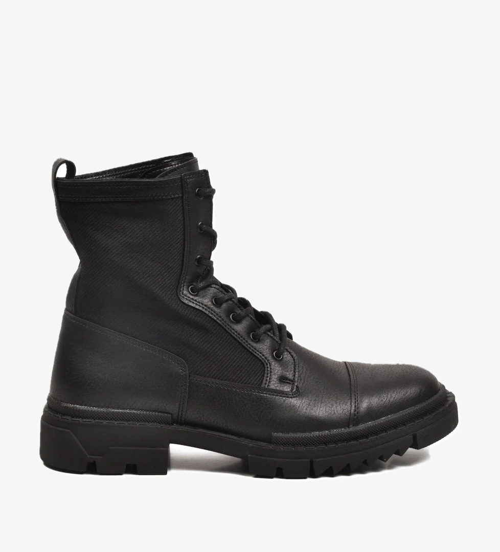 A Spor Aspor Siyah Bağcıklı Fermuarlı Polarlı Erkek Postal Bot model görseli