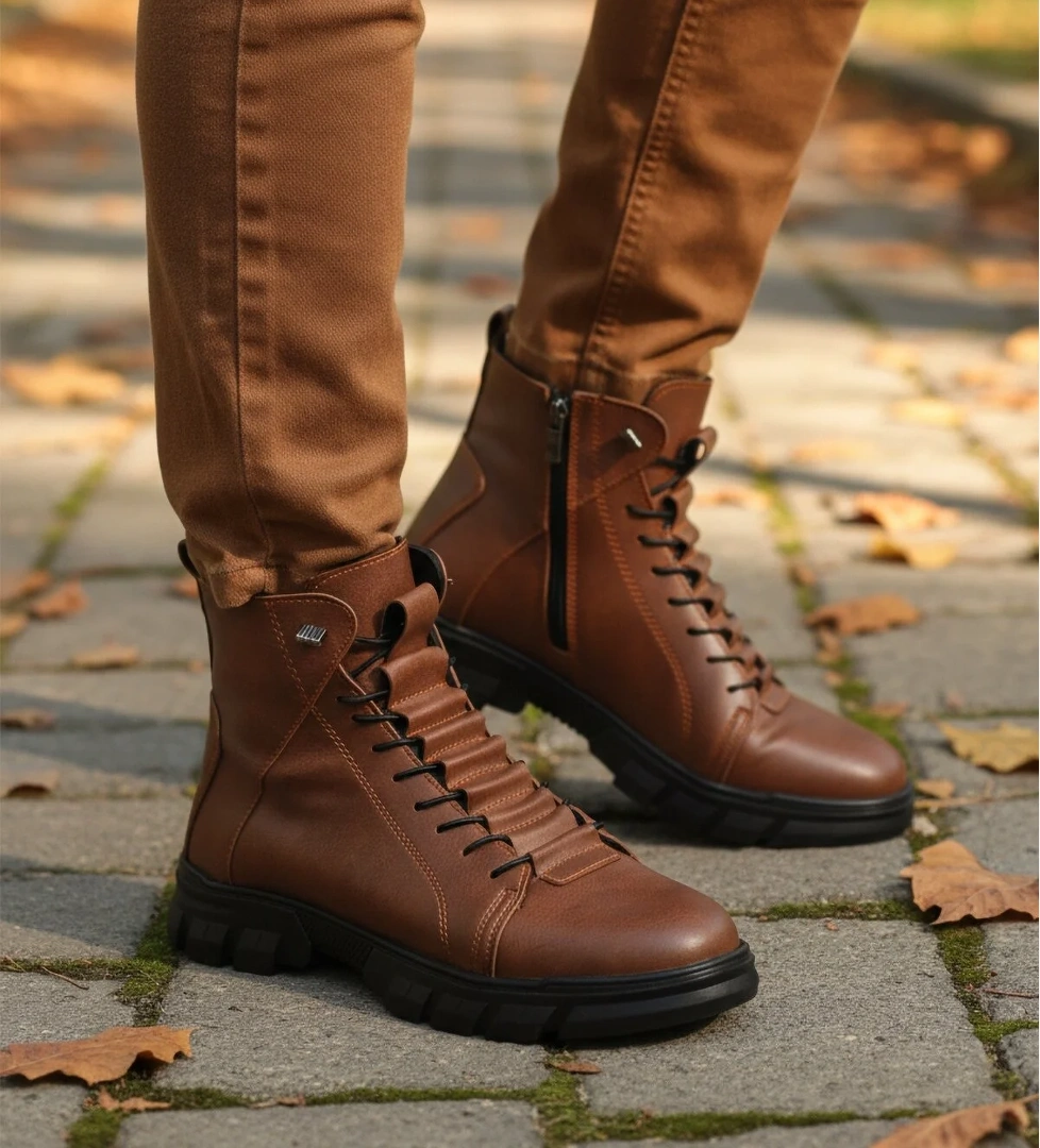 Aspor Taba İçi Polarlı Fermuarlı Erkek Bot - Görsel 1