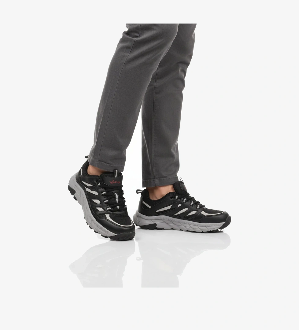 Siyah Buz Bağcıklı Kaymaz Erkek Outdoor Ayakkabı Sedona M