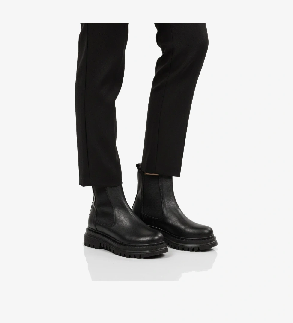 A Spor Aspor Siyah Bej Kürklü Kadın Chelsea Bot model görseli