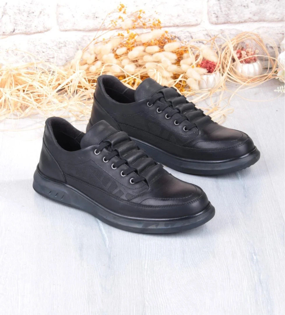 8932 Napa Rahat Kauçuk Taban Orijinal Hakiki Deri Erkek Ayakkabı - Görsel 1