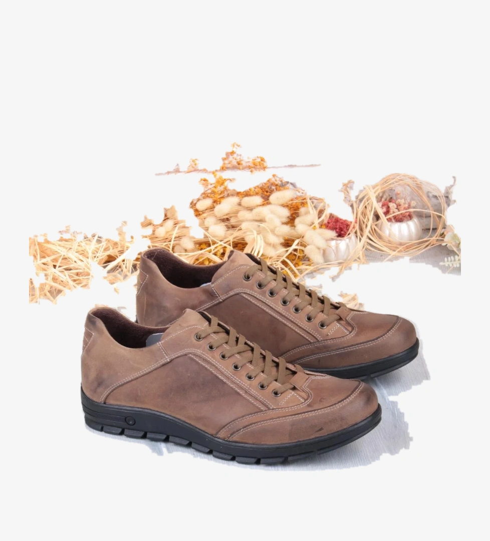 2038 Grezör Rahat Orijinal Hakiki Deri Erkek Ayakkabı - Görsel 1