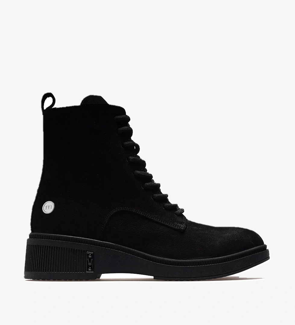 Kadın Hakiki Deri Postal Günlük Bot 25k D25kb-8140 Z Siyah Nubuk - Görsel 1