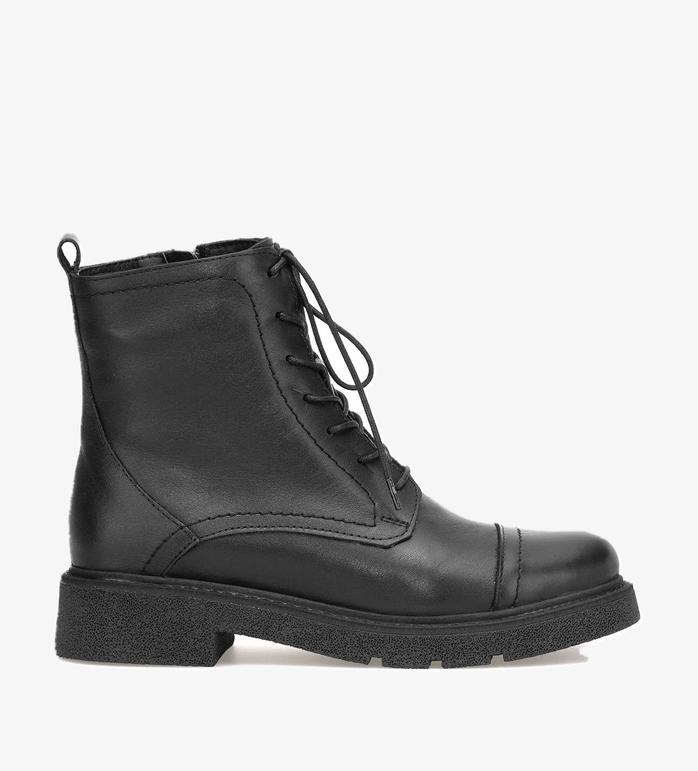 Ayakkabı Fuarı Elit Zorivelle Kadın Hakiki Deri Klasik Bot Siyah model görseli