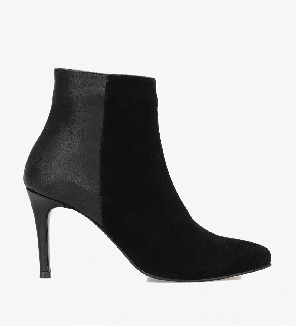 Ayakkabı Fuarı Elit Jasmina Kadın Hakiki Rugan Deri Klasik Topuklu Bot Siyah model görseli