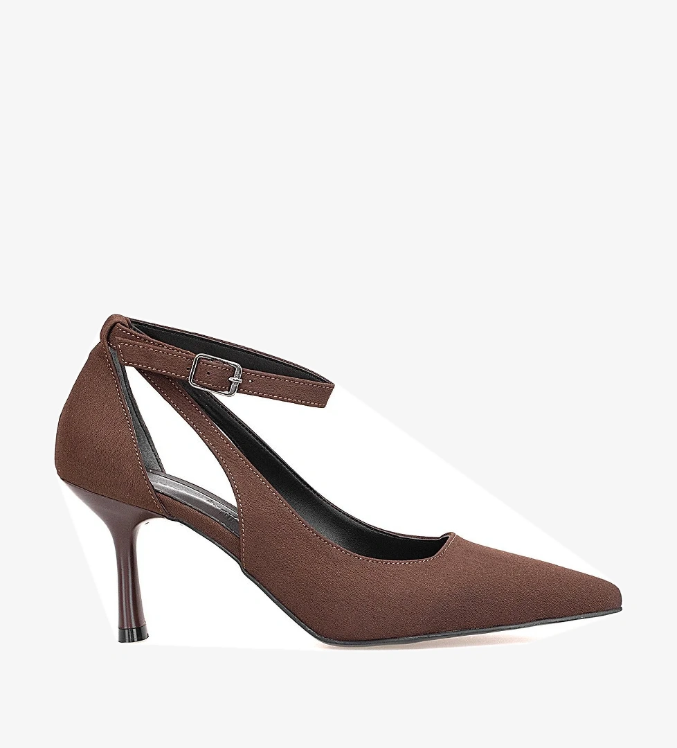 Elit 25KMST1117Z Kadın Klasik Topuklu ayakkabı Kahverengi