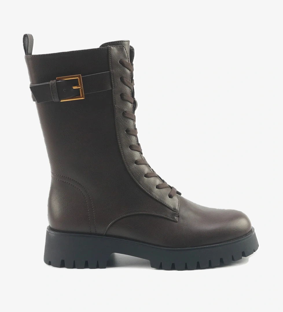 Nine West GREG 5PR Koyu Kahve Kadın Düz Bot - Görsel 1