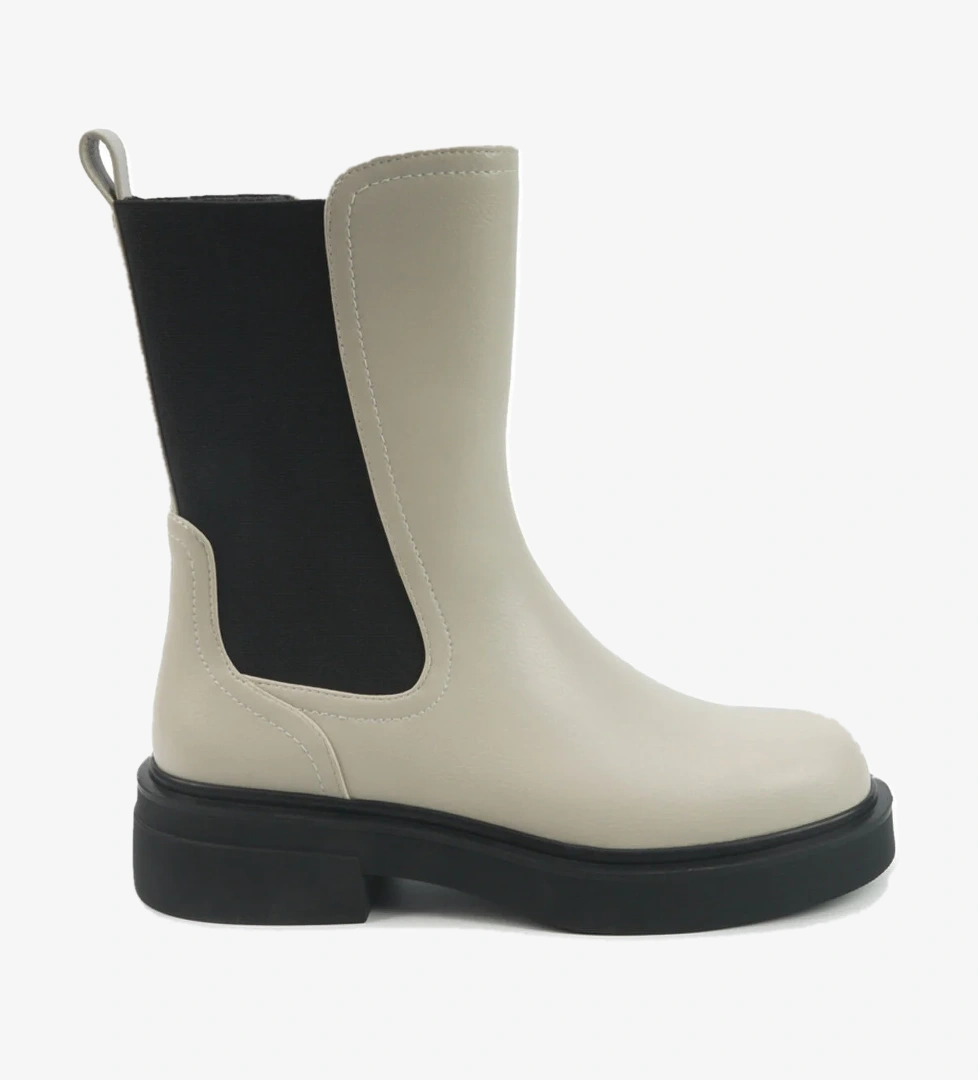 CANDICE 5PR KIRIK BEYAZ Kadın Düz Bot - Görsel 1