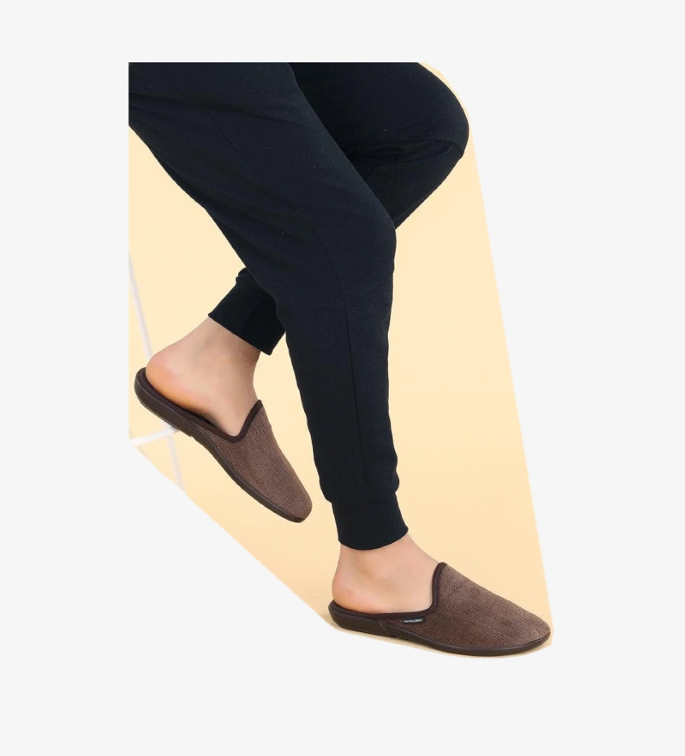 Erkek Kahverengi Pierro 9 Kışlık Günlük Ev Içi Terlik - Görsel 1