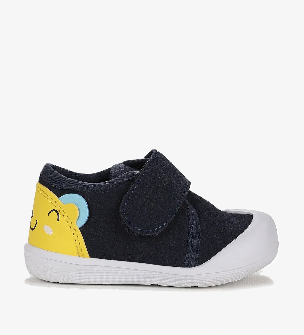 Catly Cırtlı Kız Bebek İlk Adım Ortopedik Günlük Ayakkabı Lacivert