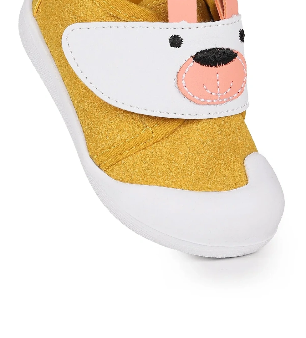 Winni Cırtlı Kız Bebek İlk Adım Ortopedik Günlük Ayakkabı Sarı - Görsel 1