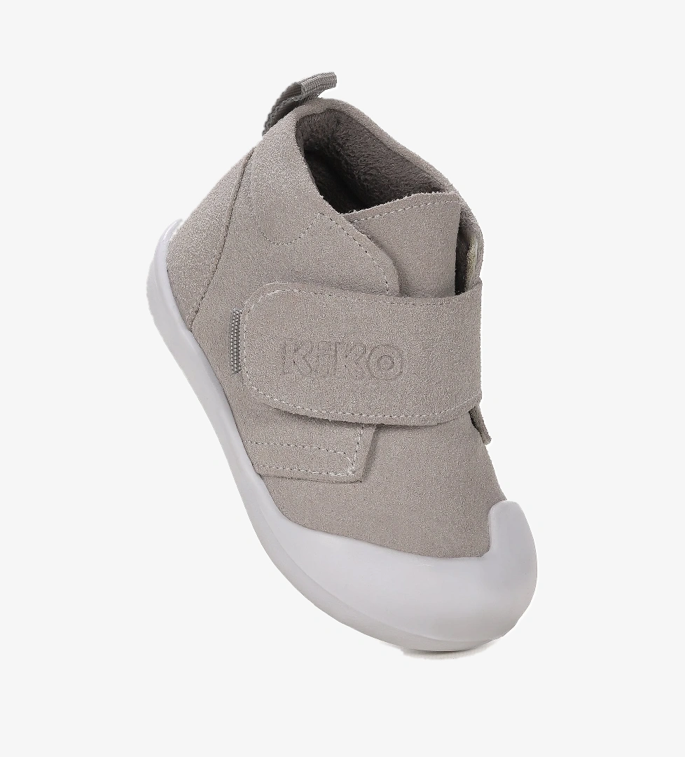 Winnie İlk Adım Cırtlı Kız Bebek Günlük Bot Ayakkabı Gri