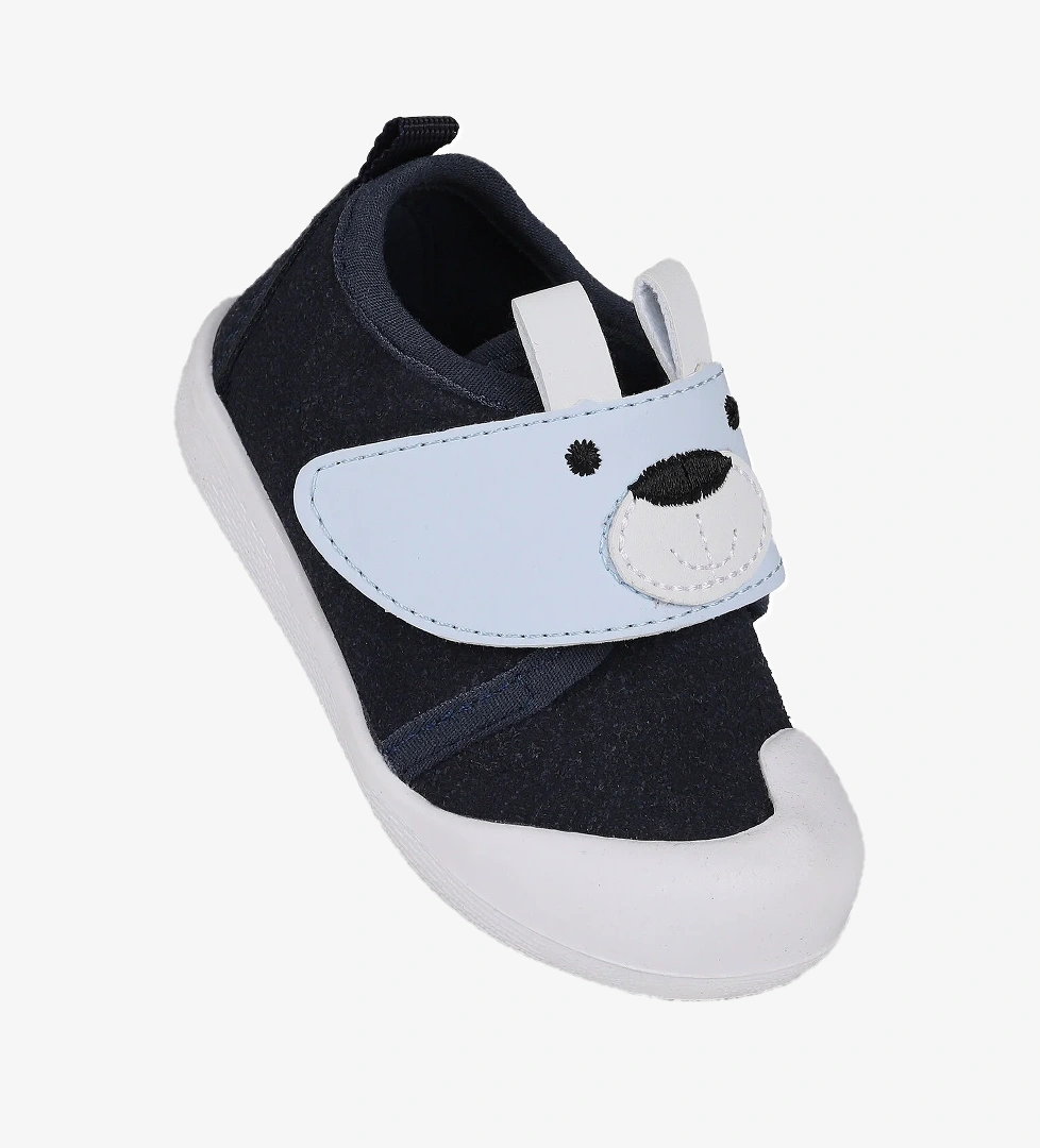 Winni Cırtlı Kız Bebek İlk Adım Ortopedik Günlük Ayakkabı Lacivert