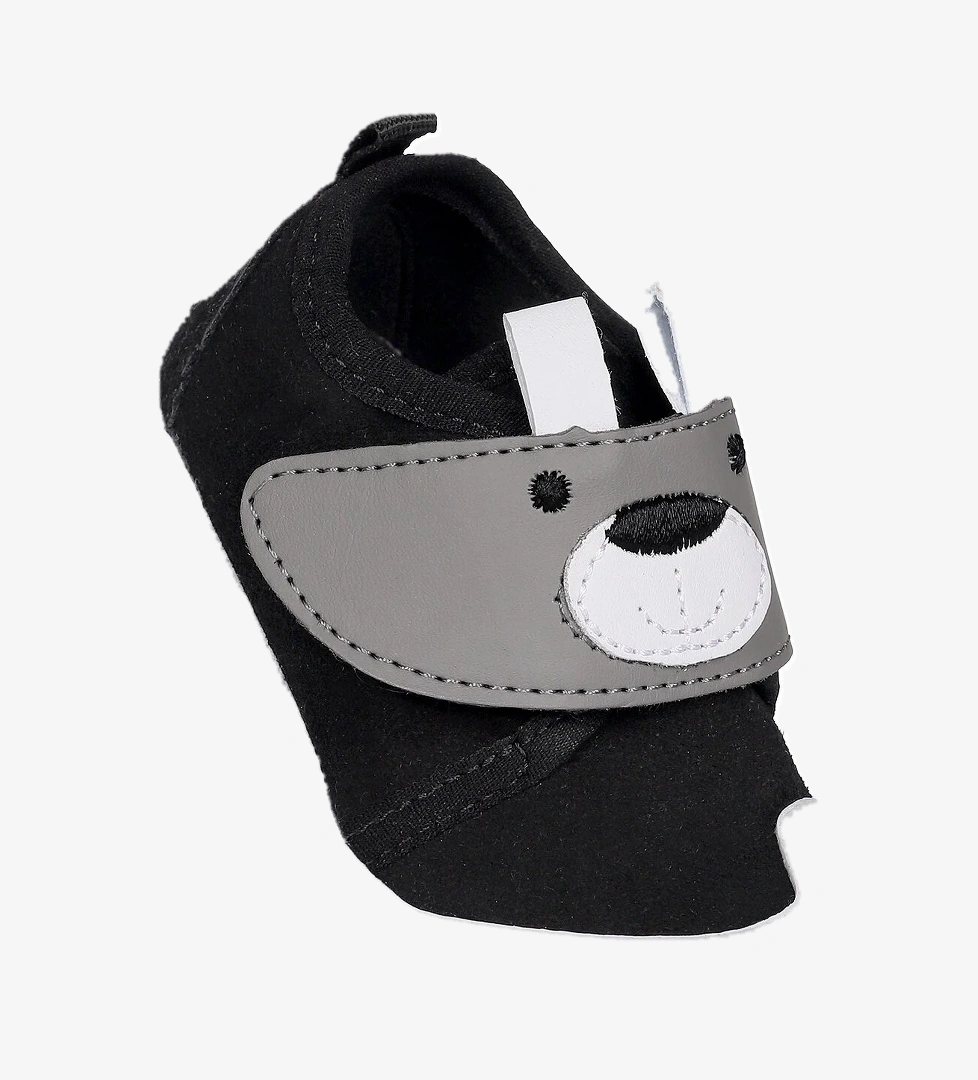 Winni Cırtlı Kız Bebek İlk Adım Ortopedik Günlük Ayakkabı Siyah