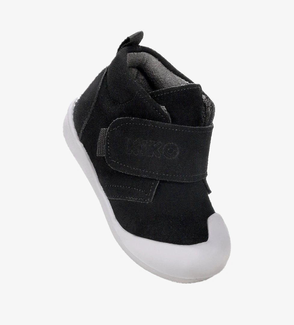 Winnie İlk Adım Cırtlı Kız Bebek Günlük Bot Ayakkabı Siyah