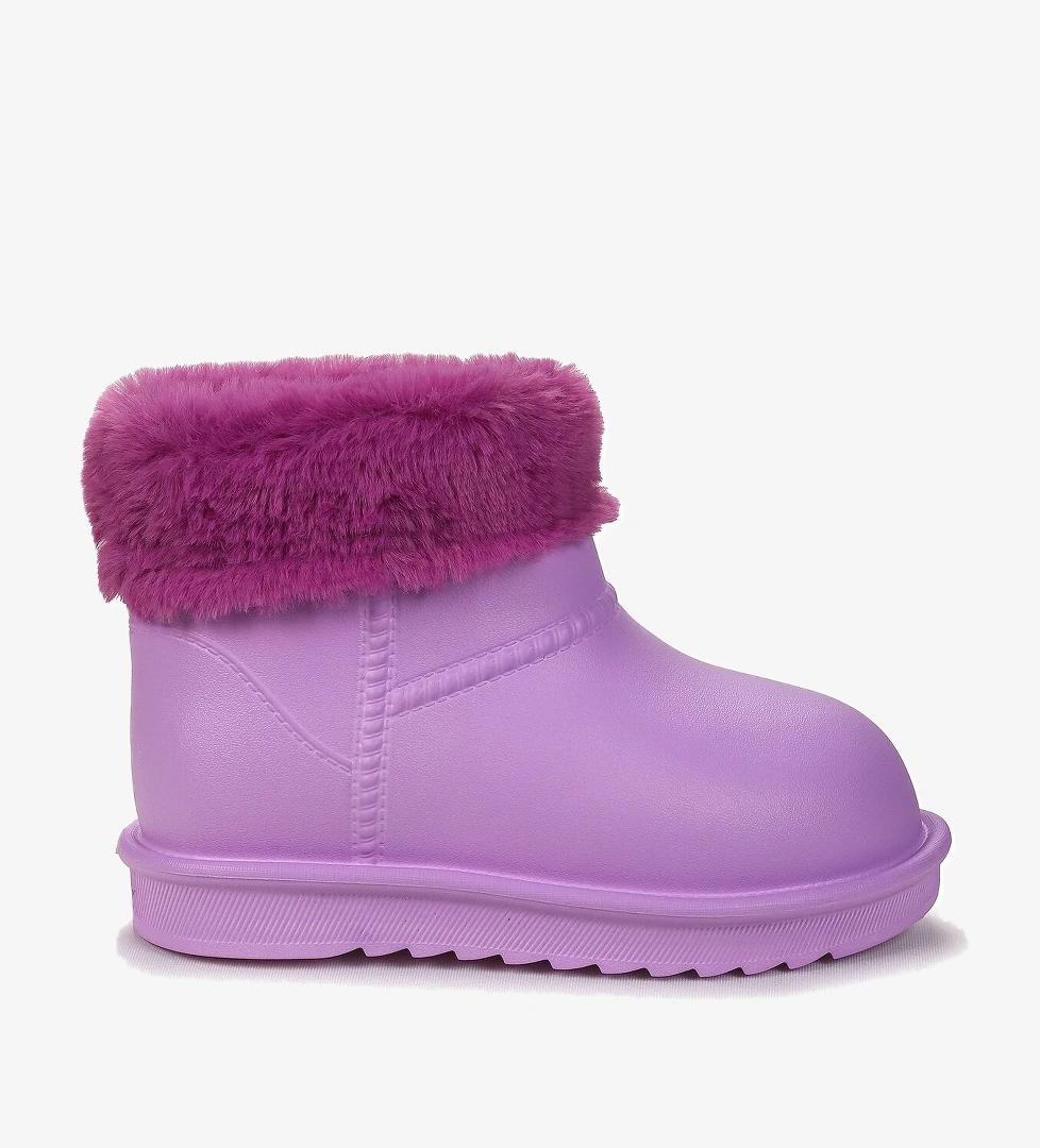 Geta Su Geçirmez İçi Kürklü Kız Çocuk Eva Yağmur Kar Çizme Lila