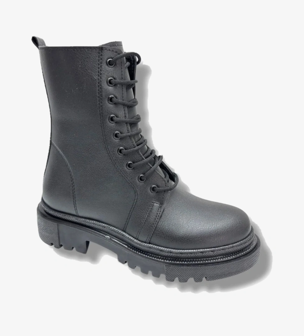 Şanzeli̇ze Şanzelize K-42-26 Anatomik Cilt Deri Fermuarlı Bağcıklı Postal Kadın Bot model görseli