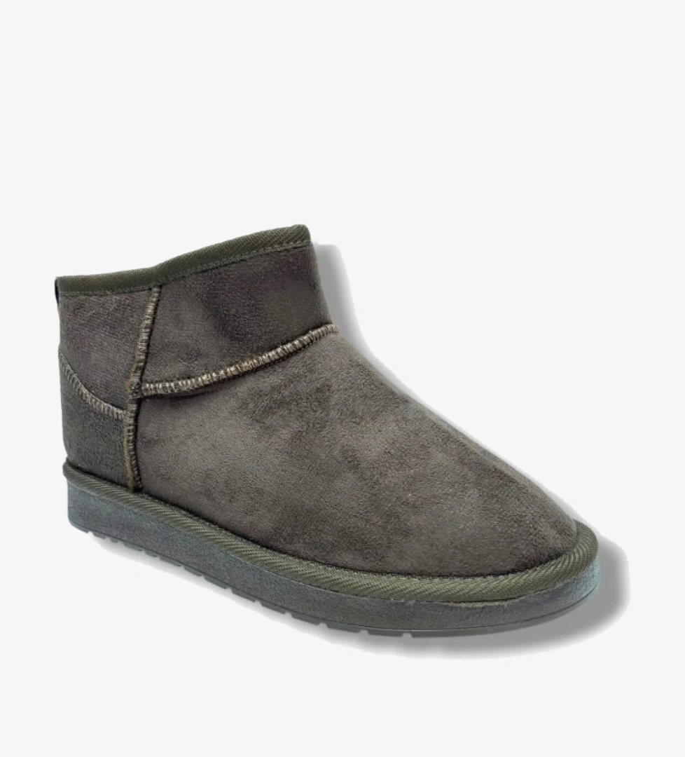 034-26 Anatomik Süet Deri Kürklü İnce Taban Kadın Bot 36-40