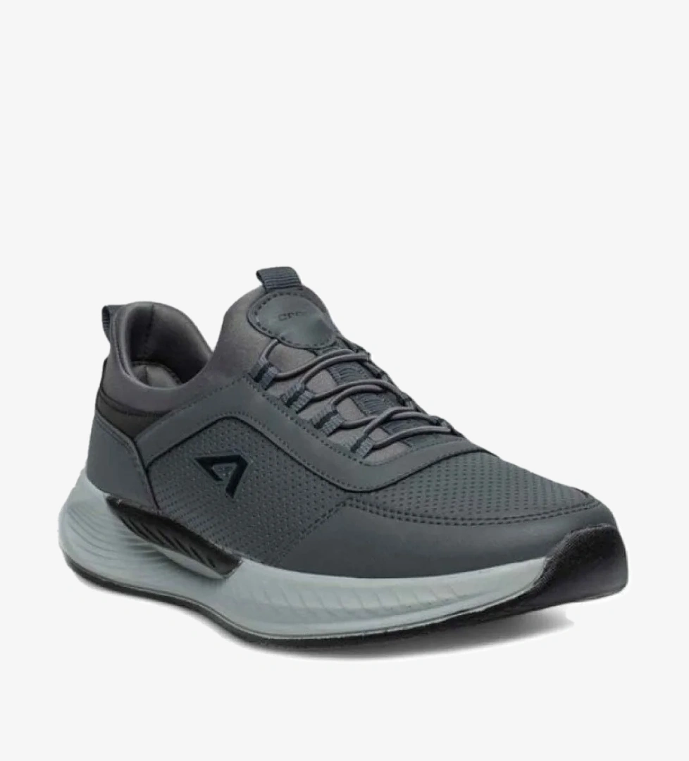 Acropol 137-26 Deri Anatomik Erkek Sneaker Füme Siyah model görseli