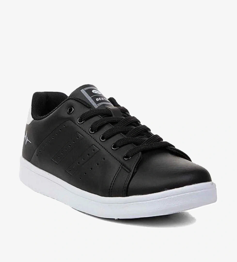 Bestof Best Of 041-26 Deri Anatomik Erkek Sneaker Siyah Beyaz 45-47 model görseli