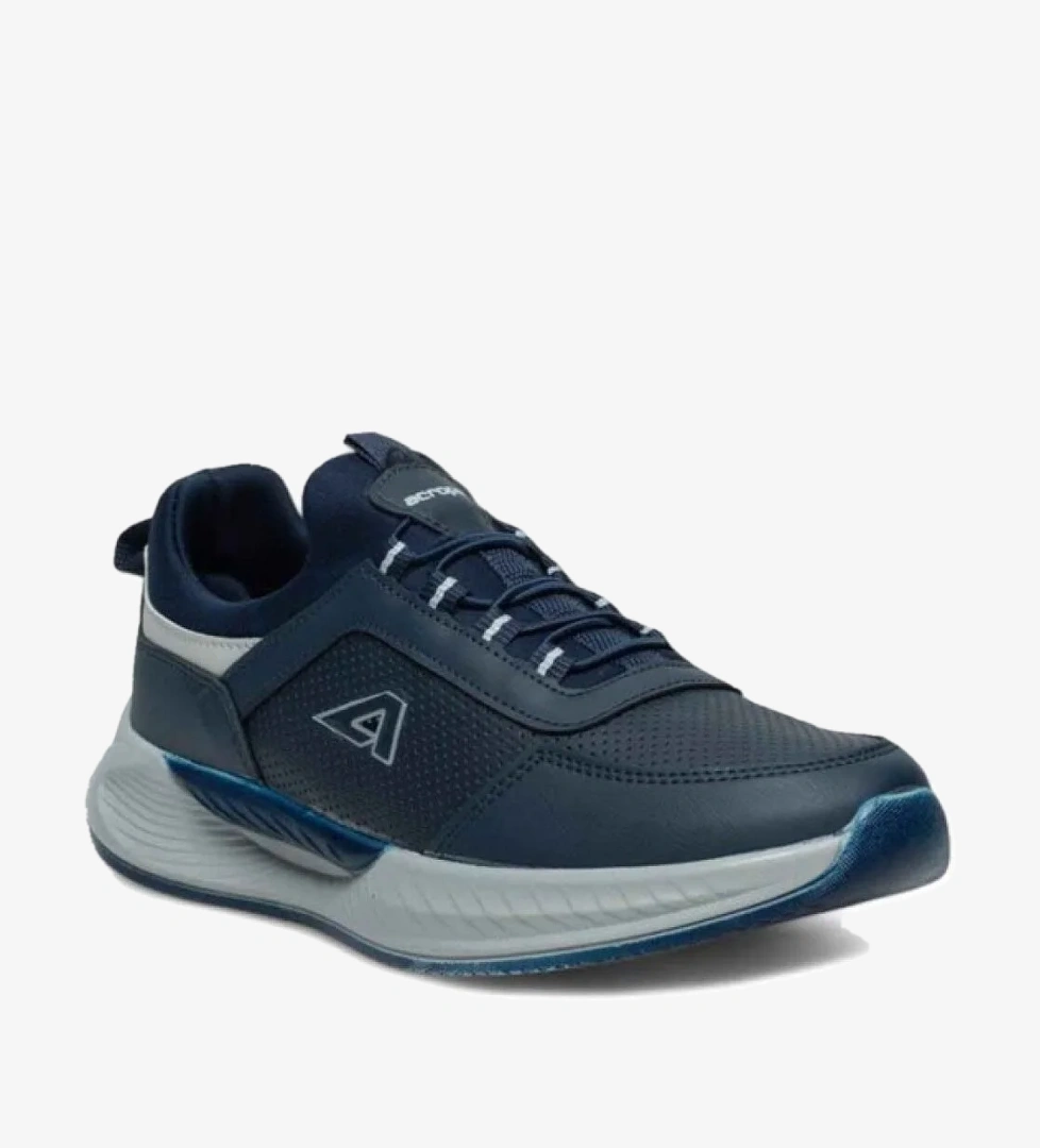 Acropol 137-26 Deri Anatomik Erkek Sneaker Lacivert Gümüş model görseli