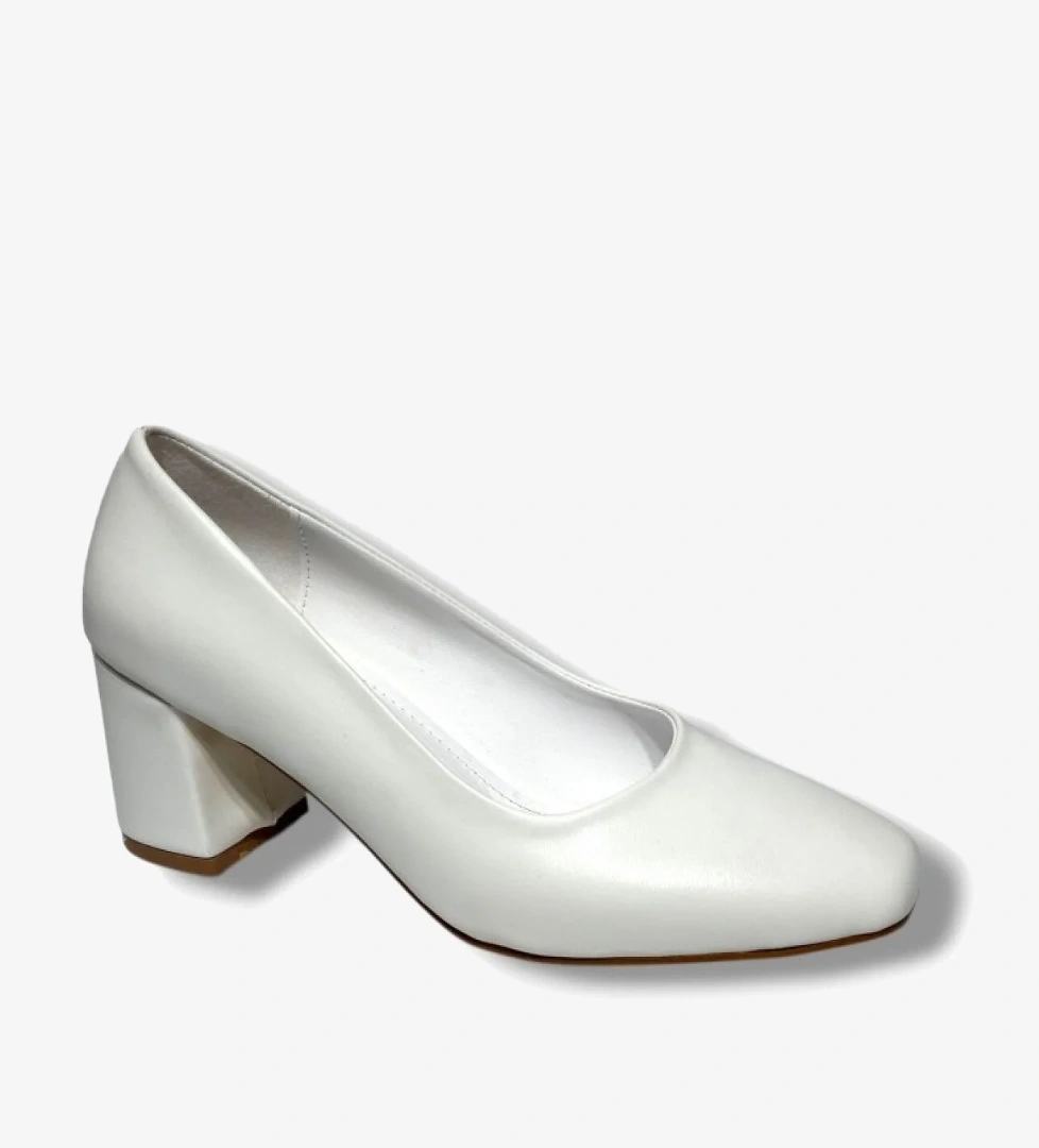 Cshoes 176-26 Cilt Deri Kare Topuklu Kadın Ayakkabı