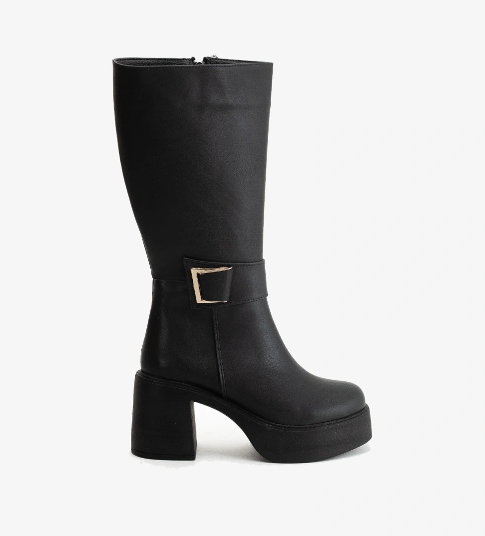 Kadın Aksesuarlı Kalın Taban &amp; Topuklu Çizme 914311-z