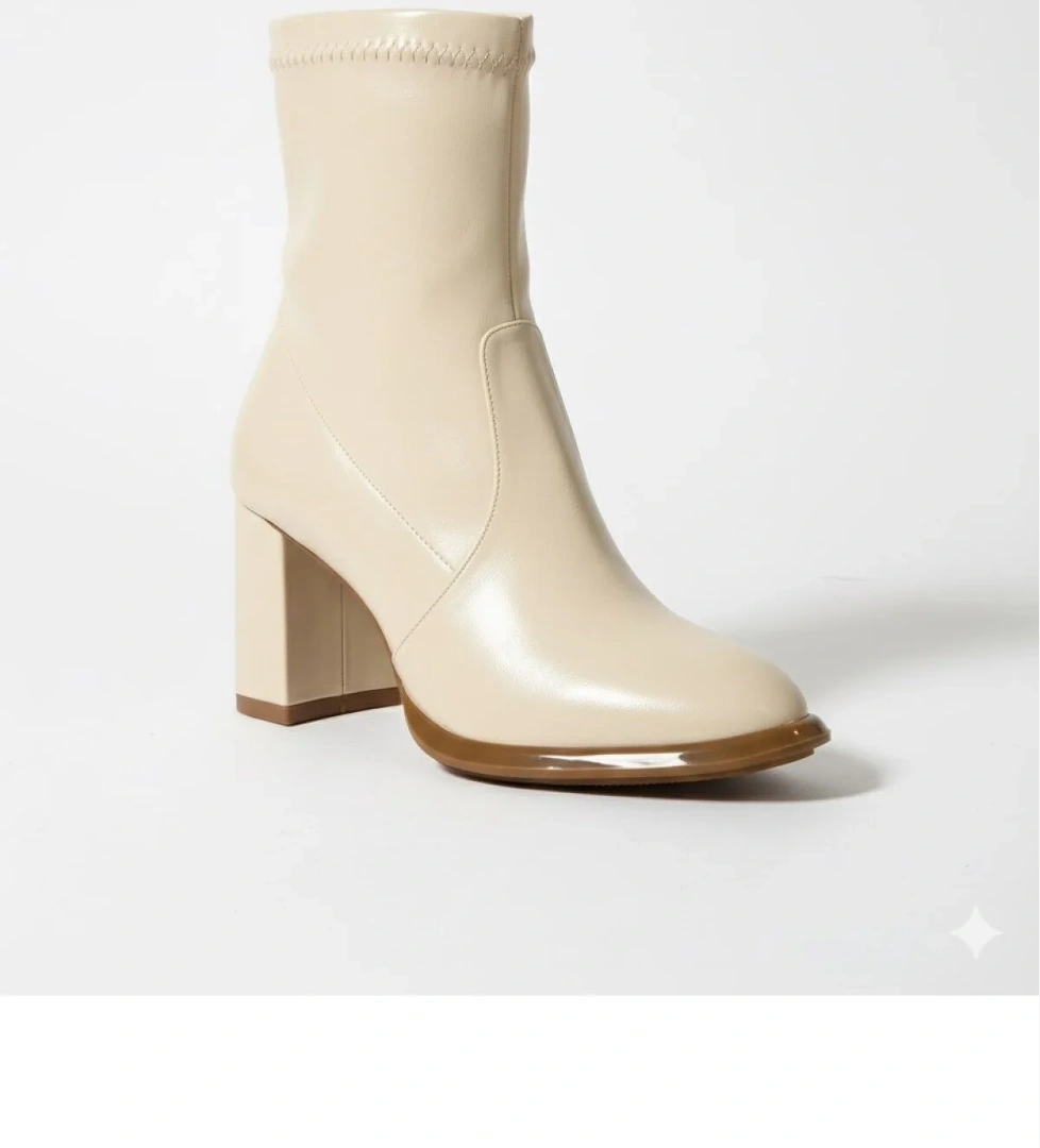 Ventes Boğazı Streçli Kalın Topuklu Kadın Bot 878602-z model görseli