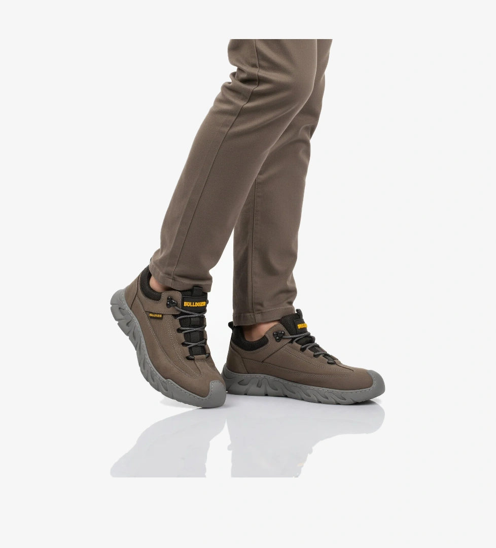 Gri Nubuk Hakiki Deri Erkek Casual Ayakkabı