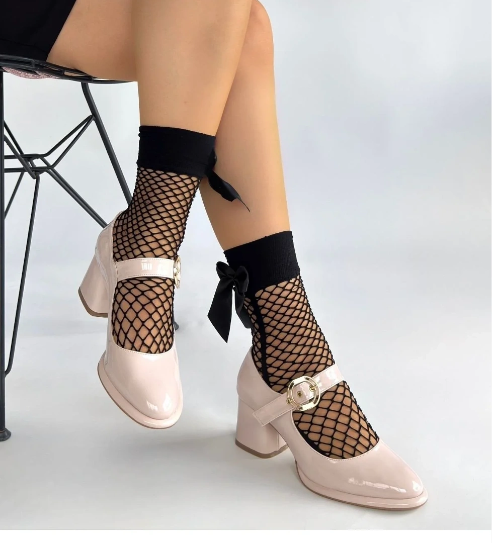 Pabucmarketi Rugan Kadın Topuklu Ayakkabı model görseli