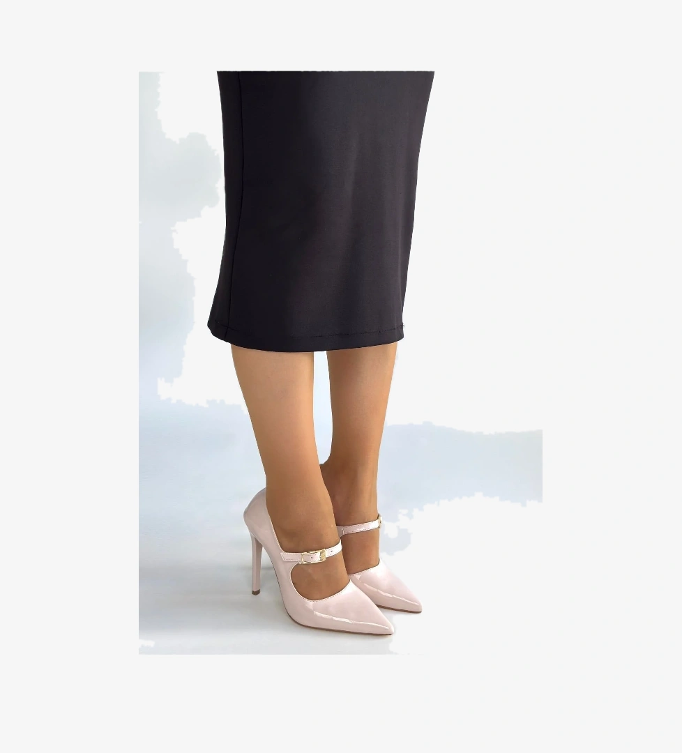 Pabucmarketi Rugan Kadın Stiletto Ayakkabı model görseli