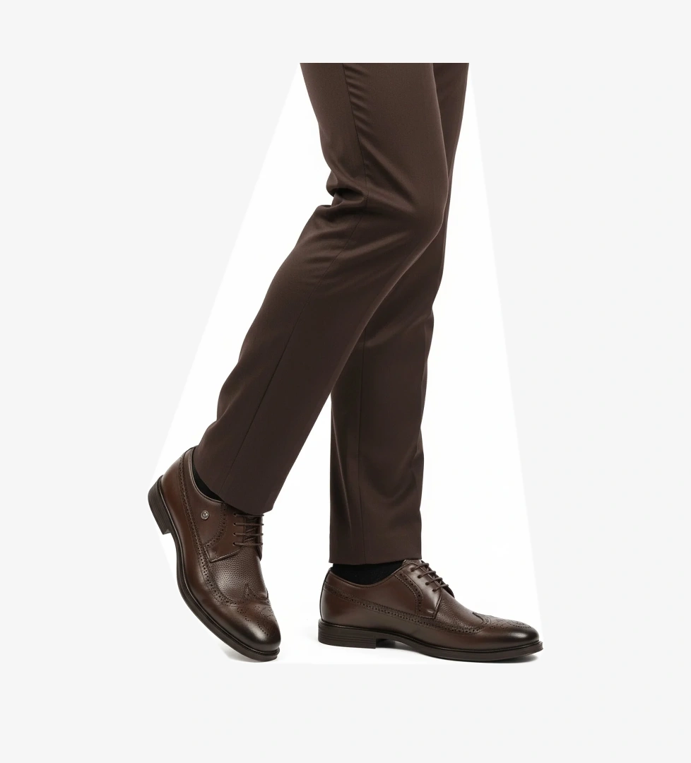 Pierre Cardin Siyah Kahverengi Hakiki Deri Erkek Klasik Ayakkabı model görseli