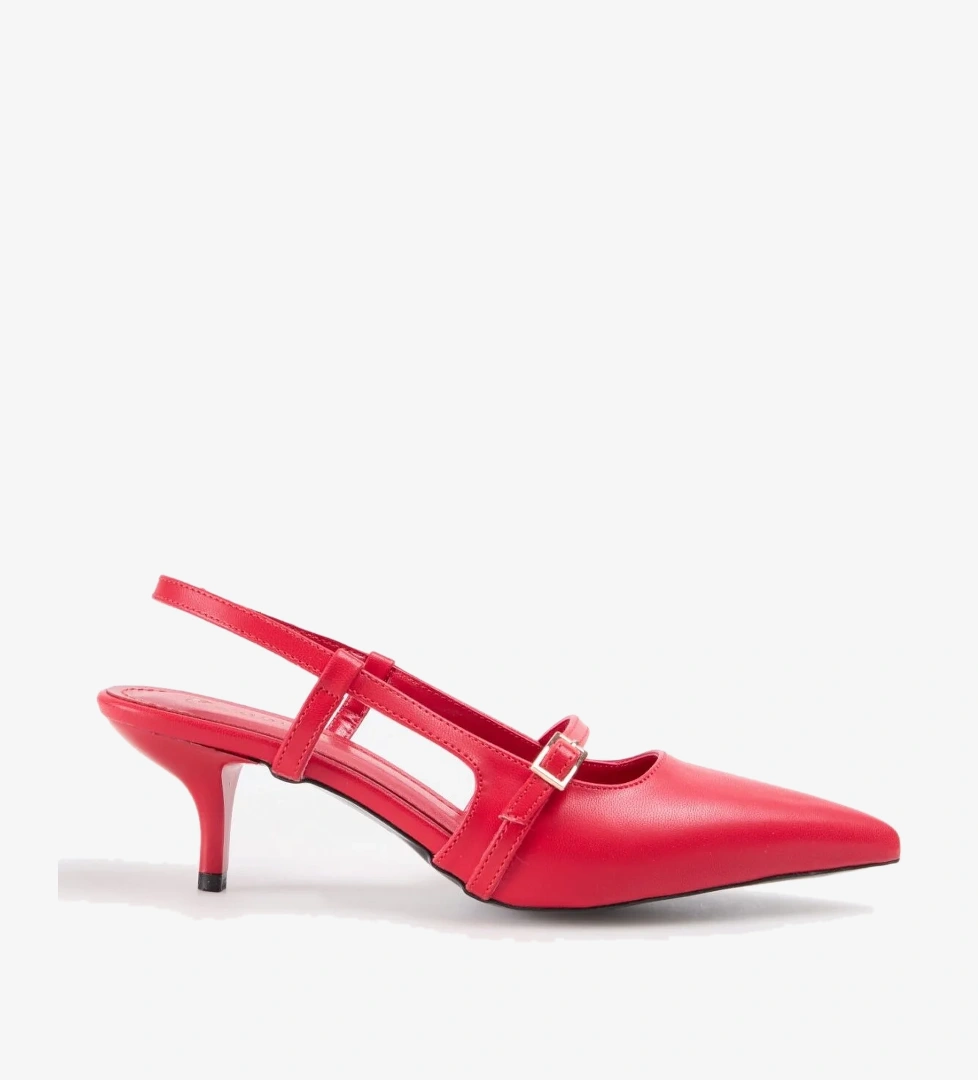 Kırmızı Kadın Topuklu Sandalet ALCARA - Görsel 1