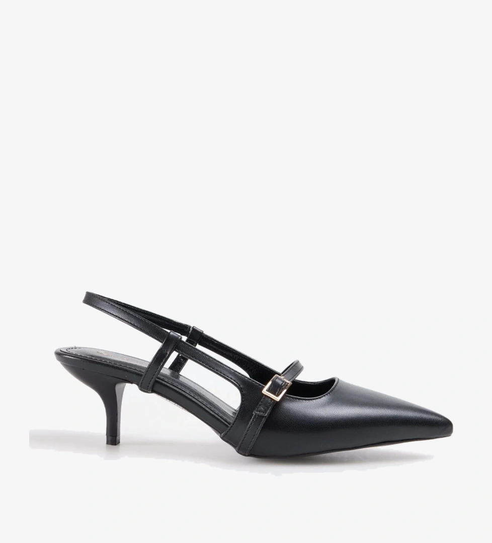 Siyah Kadın Topuklu Sandalet ALCARA - Görsel 1