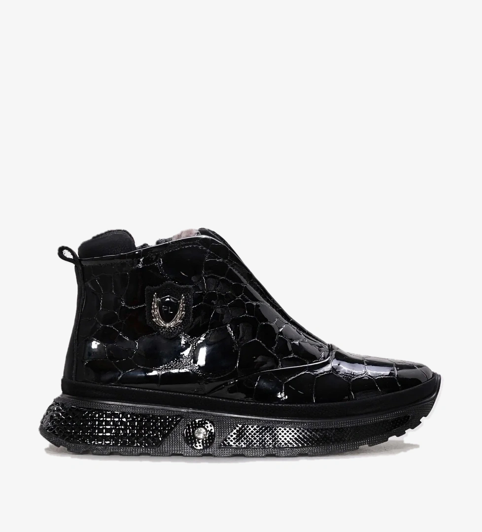 Hakiki Deri Kürklü Kadın Klasik Bot 254KZA120 - Görsel 1