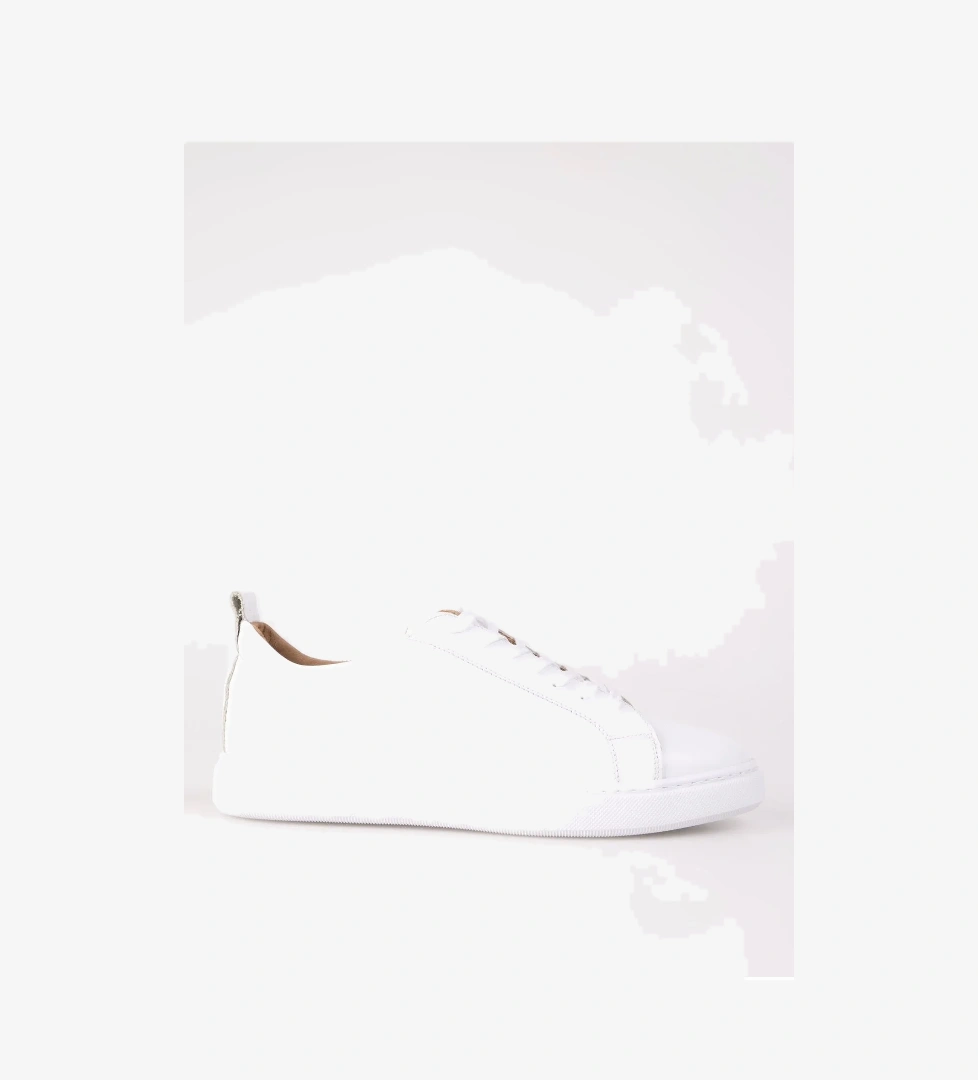 Beyaz Erkek Deri Sneaker ELIOT-GANNON - Görsel 1