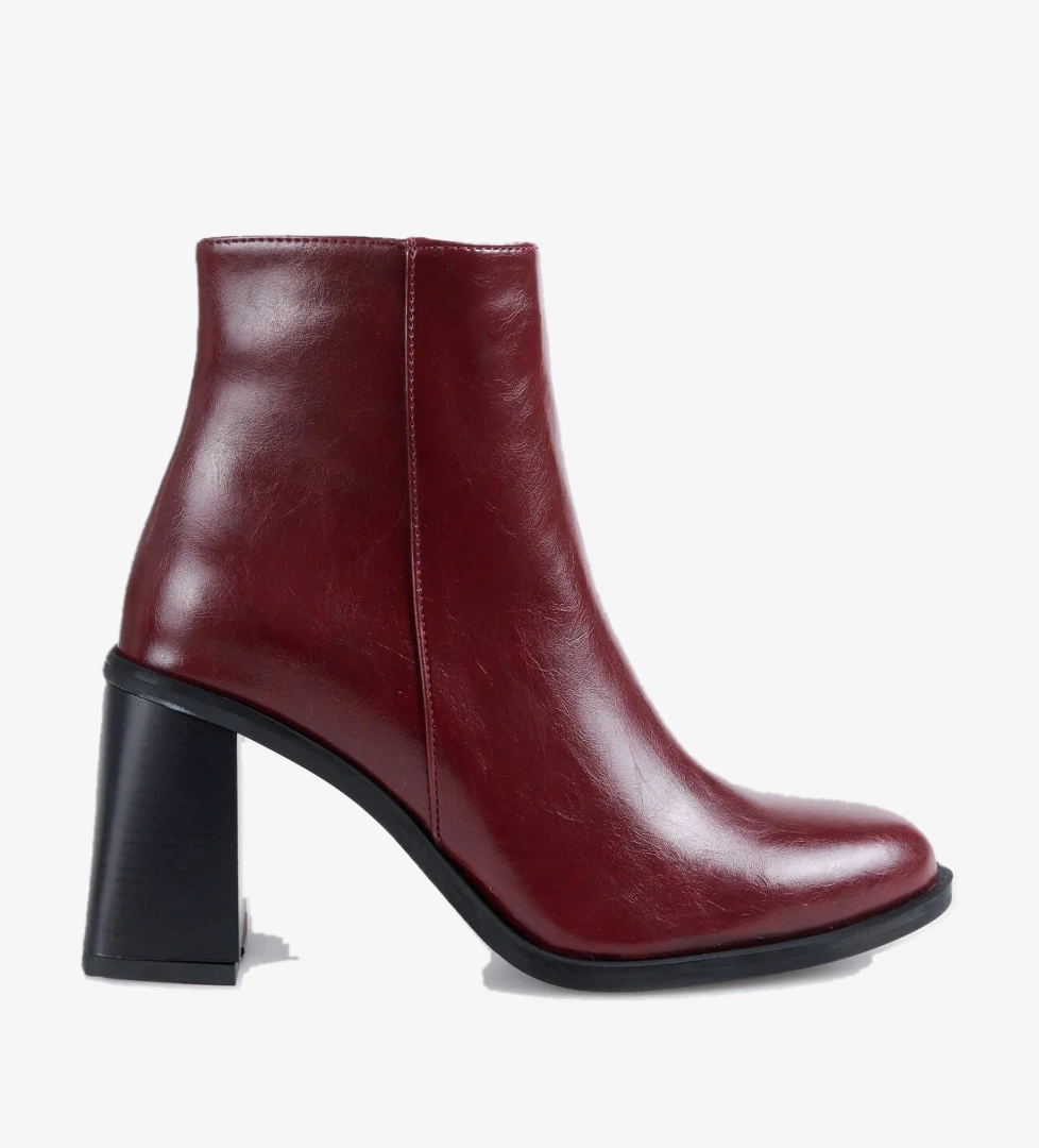 Fabrika Bordo Kadın Topuklu Bot BLOCK-BELLA model görseli