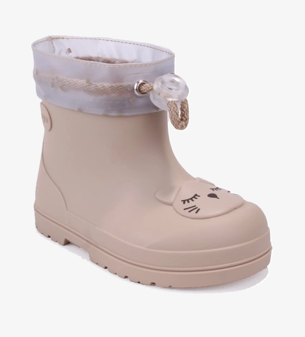 İgor CC334 Mendi Gato Bej Kürklü Günlük Kız Çocuk Yağmur Çizme