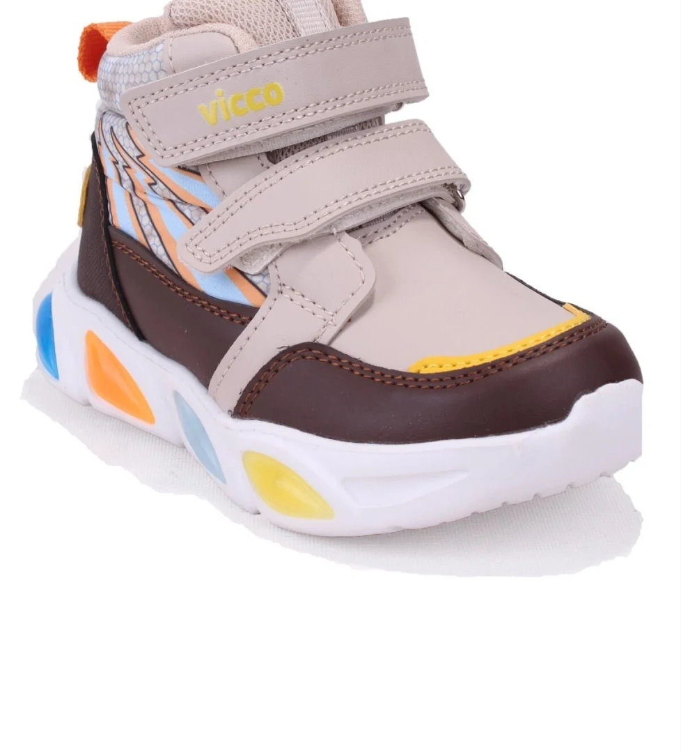 David 946P25K420 Bej Ortopedik Günlük Işıklı Erkek Çocuk Spor Bot