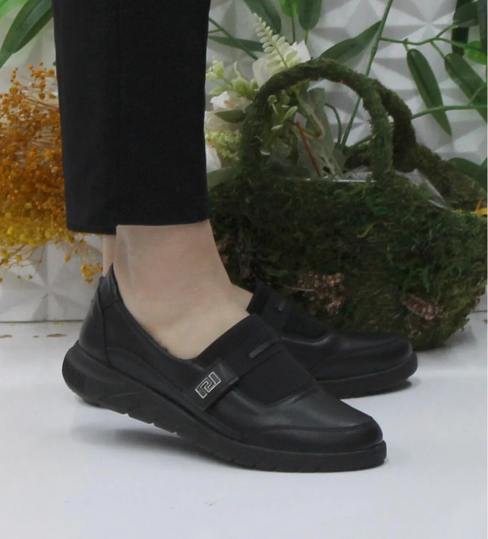 Gnd 4277 Siyah Ortopedik Rahat Esnek Kadın Günlük Ayakkabı - Görsel 1