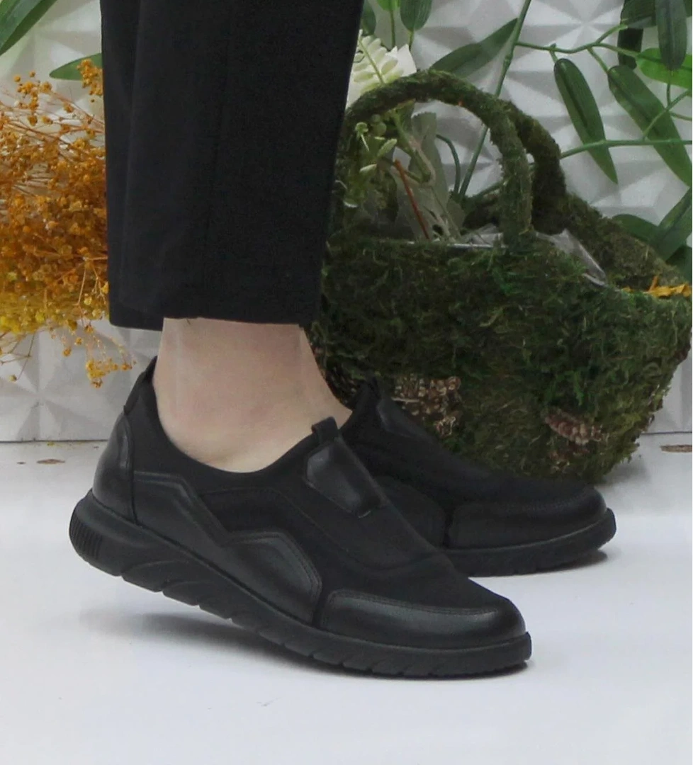 Gnd 4275 Siyah Ortopedik Rahat Esnek Kadın Günlük Ayakkabı - Görsel 1