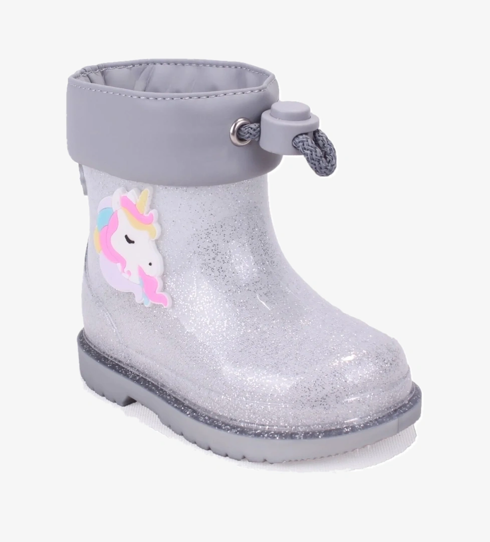 İgor W10339 Bimbi Unicornio Gümüş Ortopedik Kız Çocuk Yağmur Çizme