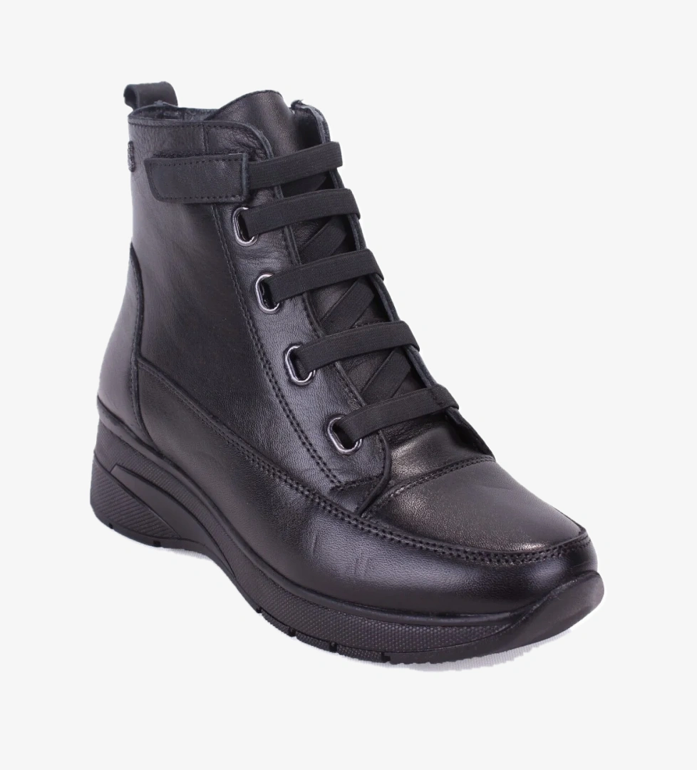 Dagoster DZA07-13091527 Siyah Günlük Düz Taban Deri Kadın Bot model görseli