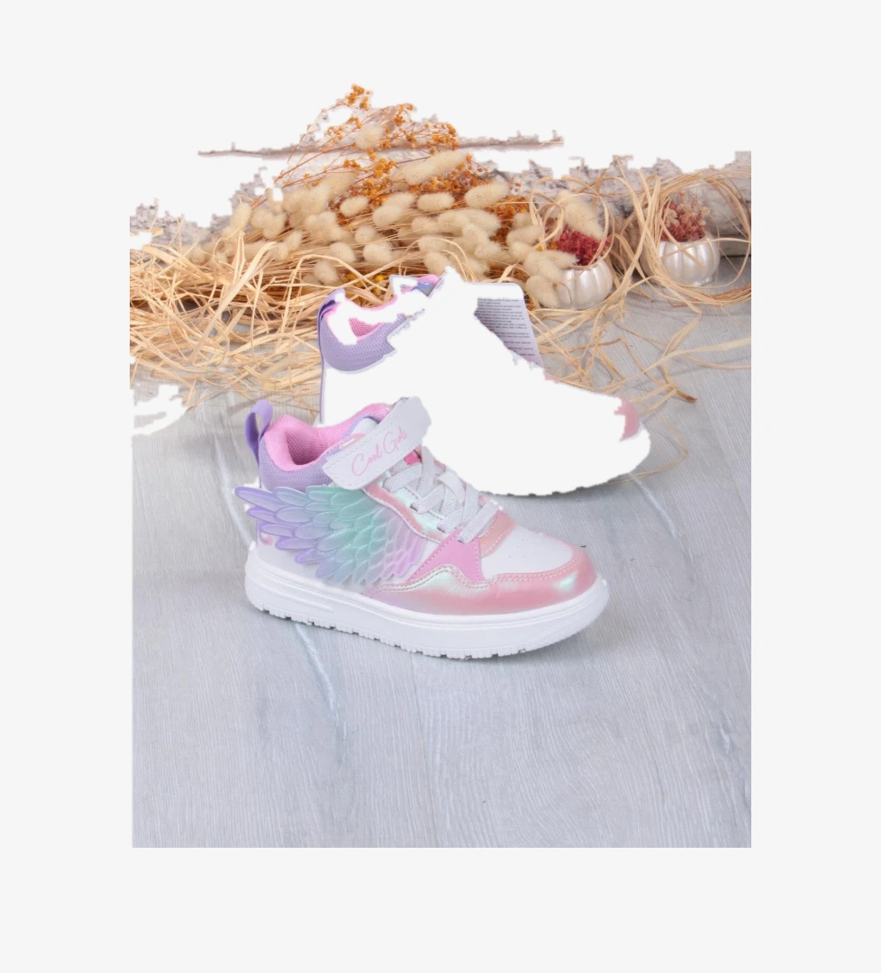Cool Helen Rahat Hafif Kanat Figürlü Bilekli Sneaker Kız Çocuk Ayakkabı - Görsel 1
