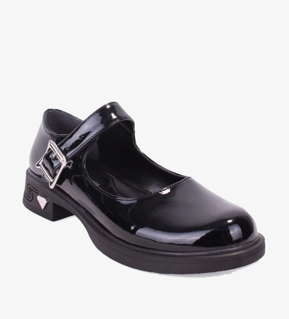 Dagoster Dza07-1004v01 Siyah Rugan Günlük Loafer Kadın Ayakkabı model görseli